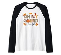 Oh, mi Calabaza, me Encanta el otoño, el Día de Acción de Gracias, la Calabaza, el otoño Camiseta Manga Raglan