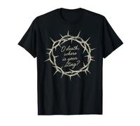 Oh Muerte ¿Dónde está tu aguijón Escritura de fe Cristiana Camiseta