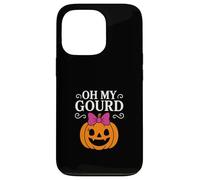 Oh My Gourd - Cara de Calabaza con Lazo Carcasa para iPhone 13 Pro