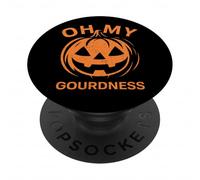 Oh My Guordness (Goodness) Cara de Calabaza Halloween Divertido PopSockets PopGrip Adhesivo