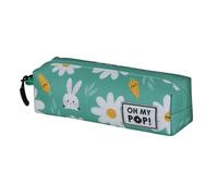 Oh My Pop! Blooming-Estuche Portatodo Cuadrado Fan 2.2, Turquesa, 22 x 9 cm