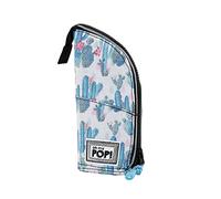 Oh My Pop! Cactus-Estuche Portatodo Vertical, Verde, 9 x 21 cm