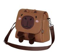 Oh My Pop! Capybara-Bolso-Mochila Convertible Kawaii, Marrón, 24 x 22 cm