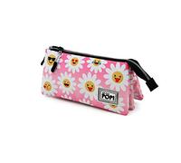 Oh My Pop! Happy Flower-Estuche Portatodo Triple HS, Multicolor