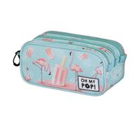 Oh My Pop! Ice Flamingo-Estuche Portatodo Trick Fan 2.2, Turquesa, 23 x 11 cm