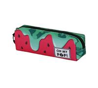 Oh My Pop! Melty Melon-Estuche Portatodo Cuadrado Fan 2.2, Verde, 22 x 9 cm