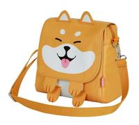 Oh My Pop! Shiba-Bolso-Mochila Convertible Kawaii, Amarillo, 24 x 22 cm