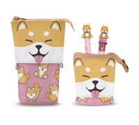 Oh my pop shiba-estuche portatodo cute + bolígrafo de 10 colores + bo