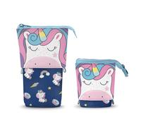 Oh My Pop Sweety-Estuche Portatodo Cute, Azul Oscuro, 12 x 17 cm