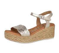 Oh! My Sandals 5461 Sandalias de cuña Alta Mujer - Cuero para: Mujer Color: CHAMPAN Talla: 37