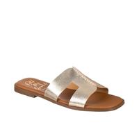 Oh! My Sandals 5560 Zueco DE Piel Plano Mujer CHAMPAN 37