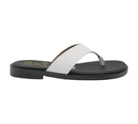 Oh! My Sandals 5828 Sandalia de Dedo Mujer Piel, Blanco,