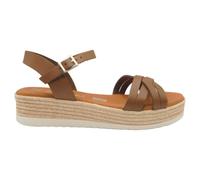 Oh! My Sandals - 6010 Zara Sandalias de Mujer cómodas con Plataforma Ligera y Plantilla Gel, Fabricadas en españa Mujer Color: Roble Talla: 36