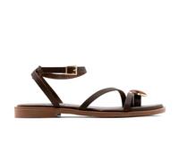 Oh! My Sandals Sandalia plana de dedo 5855 marrón para mujer de piel - Mujer color: marrón talla: 37