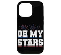 Oh My Stars Cute Patriotic 4th of July Design Carcasa para iPhone 13 Pro