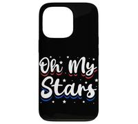 Oh My Stars Cute Patriotic 4th of July Design Carcasa para iPhone 13 Pro