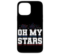 Oh My Stars Cute Patriotic 4th of July Design Carcasa para iPhone 13 Pro Max