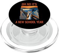 Oh no, es un gato de año escolar nuevo con humor facial sorprendido PopSockets PopGrip para MagSafe