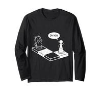 Oh No Knight To Pawn, Divertido Jugador de ajedrez, Amante de los Juegos de Mesa Manga Larga
