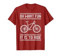 Oh, qué Divertido es Andar en Bicicleta de montaña Navidad Feo Camiseta
