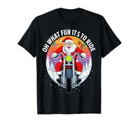 Oh, qué Divertido es Andar en Moto, un Divertido Motero de Papá Noel Camiseta