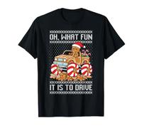 Oh, qué Divertido es Conducir un camión Monstruo Navidad Camiseta