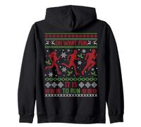 Oh, qué Divertido es Correr Corriendo FEA Navidad Sudadera con Capucha
