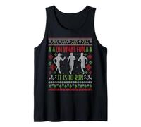 Oh, qué Divertido es Correr Divertido Correr Feo Navidad Camiseta sin Mangas