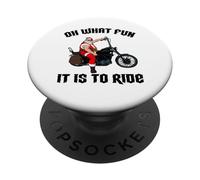 Oh Qué Divertido es Montar a Papá Noel Fresco en una Motocicleta PopSockets PopGrip Adhesivo