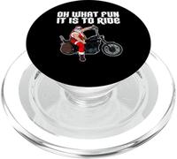 Oh Qué Divertido es Montar a Papá Noel Fresco en una Motocicleta PopSockets PopGrip para MagSafe