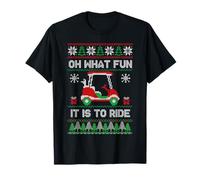 Oh ¿Qué divertido es montar carrito de golf golfista Navidad Golfing Camiseta
