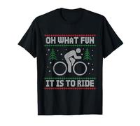 Oh Qué Divertido Es Montar En Bicicleta Christmas Navidad Camiseta