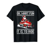 Oh, qué Divertido es Montar en Moto de Nieve suéter Feo de Navidad Camiseta