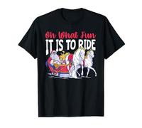 Oh Qué Divertido Es Montar Feliz Navidad Santa Claus Montando Camiseta gráfica económica
