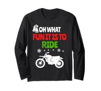 Oh, qué divertido es montar Navidad Navidad Motocicleta Vacaciones Manga Larga