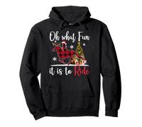 Oh Qué Divertido Es Montar - Vaquera con Caballos Navidad Sudadera con Capucha