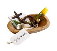 Oh Remember Kit, Juego Bandejas Resina Decoraciones Cristianas Pascua, Regalo Cristiano Pascua para Hombres Mujeres, Desgaste Decoraciones Religiosas Pascuas, para Decoración Hogar