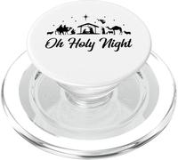 Oh Santa Noche Belén Divertida Navidad Religiosa PopSockets PopGrip para MagSafe