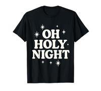 Oh Santa Noche Jesús Cristiano Navidad Navidad Camiseta