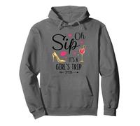 Oh Sip It's A Girls Trip 2025 Summer Vacation Weekend Party Sudadera con Capucha