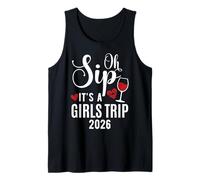 Oh Sip It's A Girls Trip 2026 Funny Women Weekend Vacation Camiseta sin Mangas