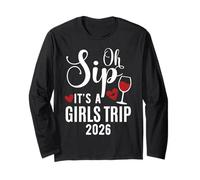 Oh Sip It's A Girls Trip 2026 Funny Women Weekend Vacation Manga Larga