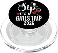 Oh Sip It's A Girls Trip 2026 Funny Women Weekend Vacation PopSockets PopGrip para MagSafe