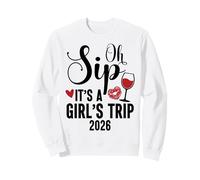 Oh Sip It's a Girls Trip 2026 Girls Weekend Travel Vacation Sudadera