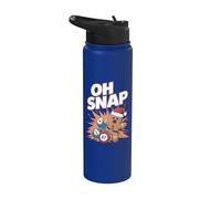 Oh Snap Bingo Jugador Navidad Bingo de jengibre Stainless Steel Insulated Water Bottle
