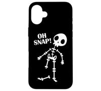 Oh Snap Broken Lesión de Piernas Rotas Huesos Rotos Hospital Esqueleto Carcasa para iPhone 16 Plus
