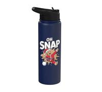 Oh Snap Gingerbread Golfista Golf Navidad Golfing Stainless Steel Insulated Water Bottle