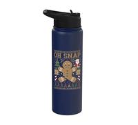Oh Snap Gingerbread Man - Divertido suéter feo de Navidad Stainless Steel Insulated Water Bottle