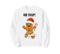 Oh Snap Gingerbread Man Funny Christmas Hombres Mujeres Niños Navidad Sudadera