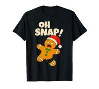 Oh Snap Gingerbread Man Funny Christmas Men Women Kids Camiseta